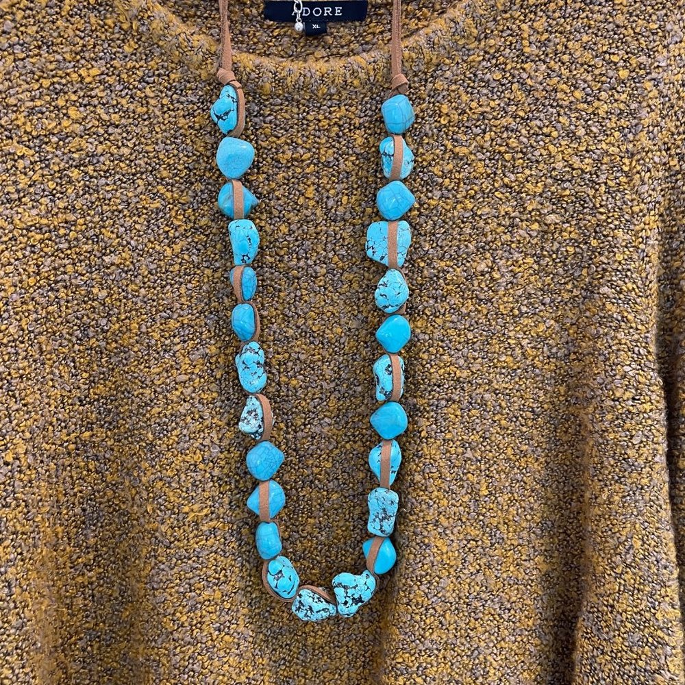 NWOT Chico's Faux Turq Statement Necklace